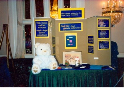 booth used while exhibiting at attorney conferences