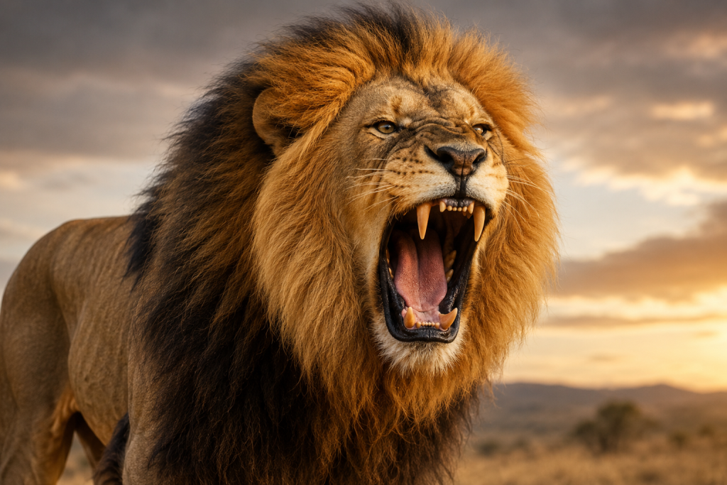 lion roaring