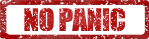 No panic sign 