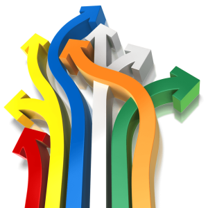 several arrows representing how to get LNC website traffic