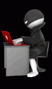 thief at computer