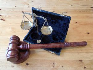 gavel and scales of justice