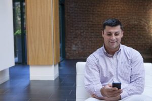 man with cell phone