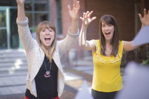 happy business women