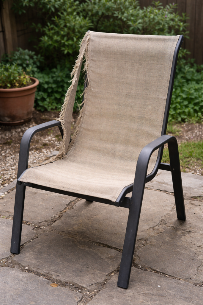A ripped chair