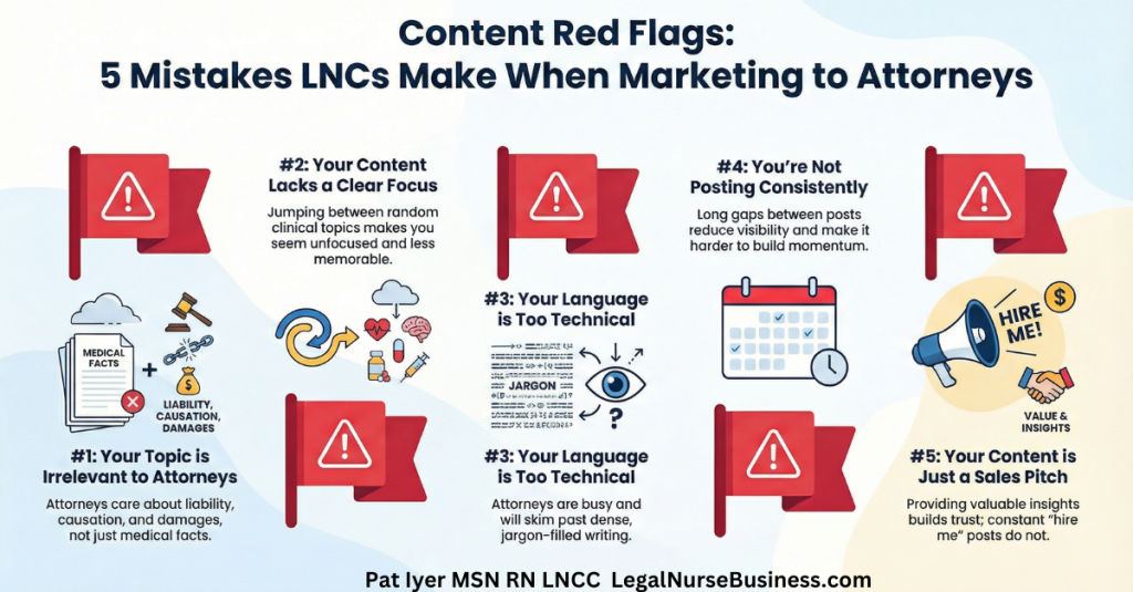 Infographic of red flags