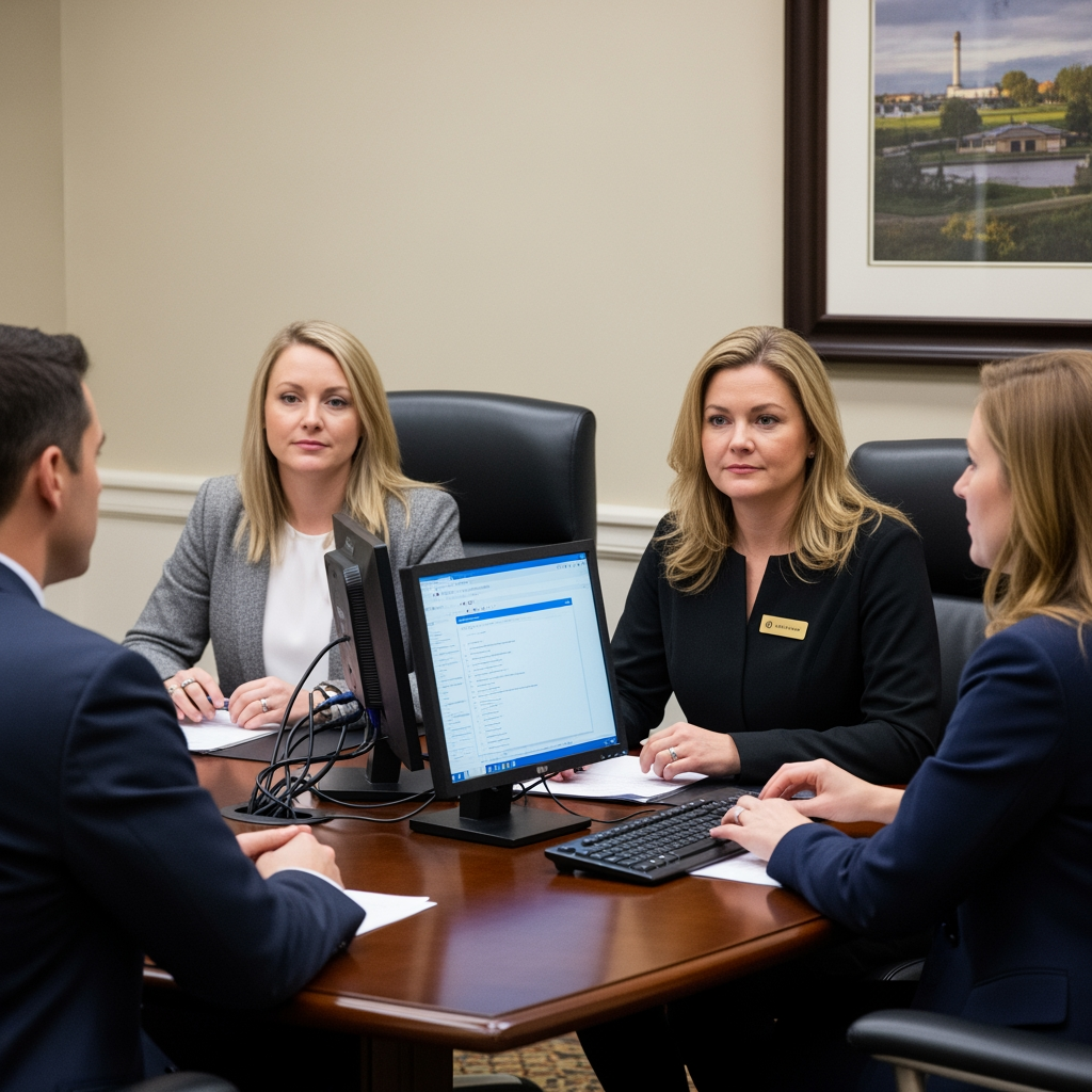 woman at a deposition