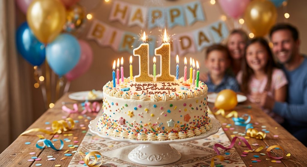 cake with 11 on it