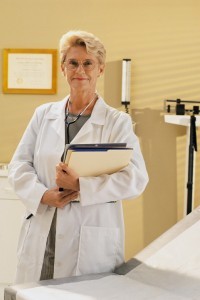 nurse holding medical records